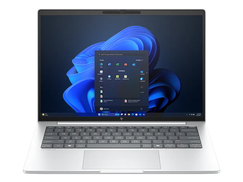 HP EliteBook 8 G1i 14 inch Notebook AI PC, 14", Windows 11 Pro, Intel® Core™ Ultra 7, 16GB RAM, 512GB SSD, WUXGA, Glacier silver, AI PC (C15A6ET)