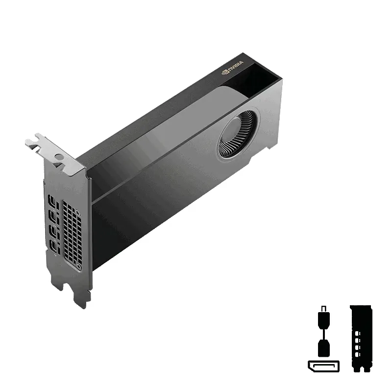 PNY NVIDIA RTX PRO 2000 Blackwell 16GB GDDR7 Low-Profile Workstation Graphics Card (GPU), 4,352 CUDA Cores, PCIe 5.0, 70W, 4x mini DisplayPort 2.1b, DLSS 4 | VCNRTXPRO2000-SB