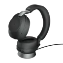 Jabra Evolve2 85 Link 390c MS Stereo Desk Stand Black Wireless Headset, Microsoft Teams Certified, Noise Cancellation, Over-the-ear Headband, Stereo | 28599-999-889