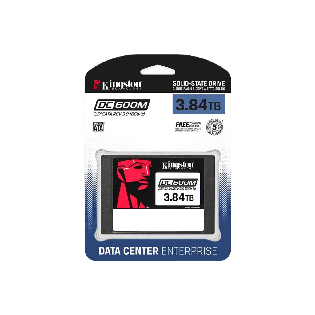 Kingston 3840GB DC600M 2.5" Enterprise SSD SATA Storage for Mixed-Use (SEDC600M/3840G)