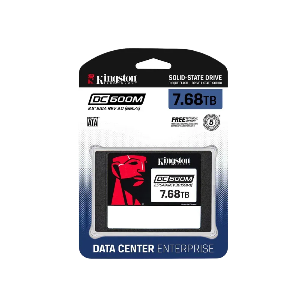 Kingston Enterprise 7680G DC600M (Mixed-Use) | 2.5" SATA SSD | SEDC600M/7680G (7.68TB)