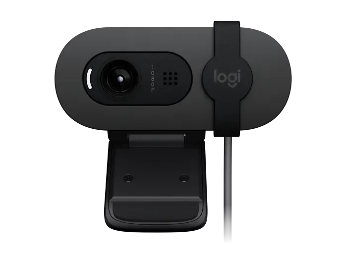 Logitech Brio 100 Full HD 1080p Webcam for Meetings & Streaming, Auto-Light Balance, Built-in Mic, Privacy Shutter, USB-A, for Microsoft Teams, Google Meet, Zoom & More - Off White | 960-001617