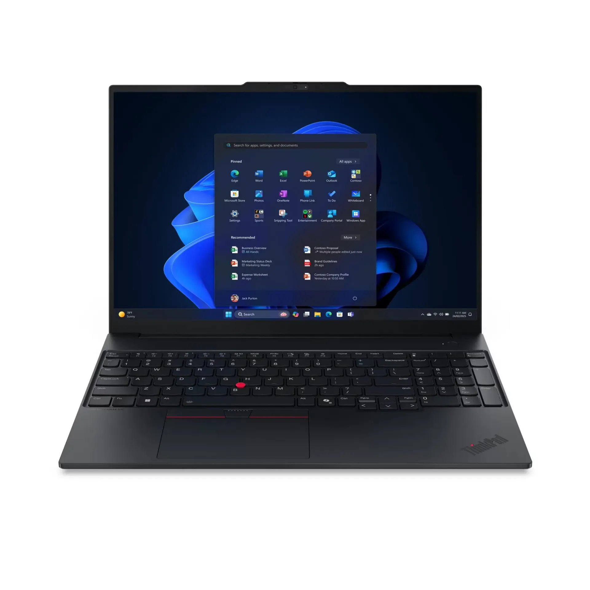 Lenovo ThinkPad E16 Gen 3 Laptop, 16" WUXGA IPS 60Hz Display, Intel Core Ultra 7 255H, 16GB RAM, 512GB SSD, Intel Arc 140T GPU, Backlit English, windows 11 pro, Black | 21SR005NGQ